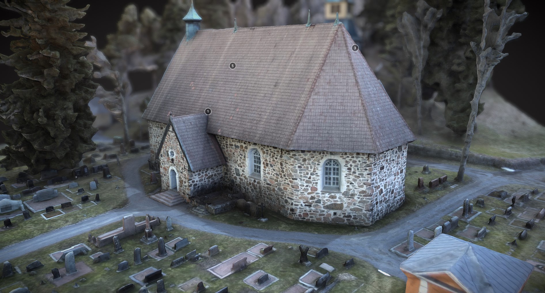 欧式教堂3d模型0
