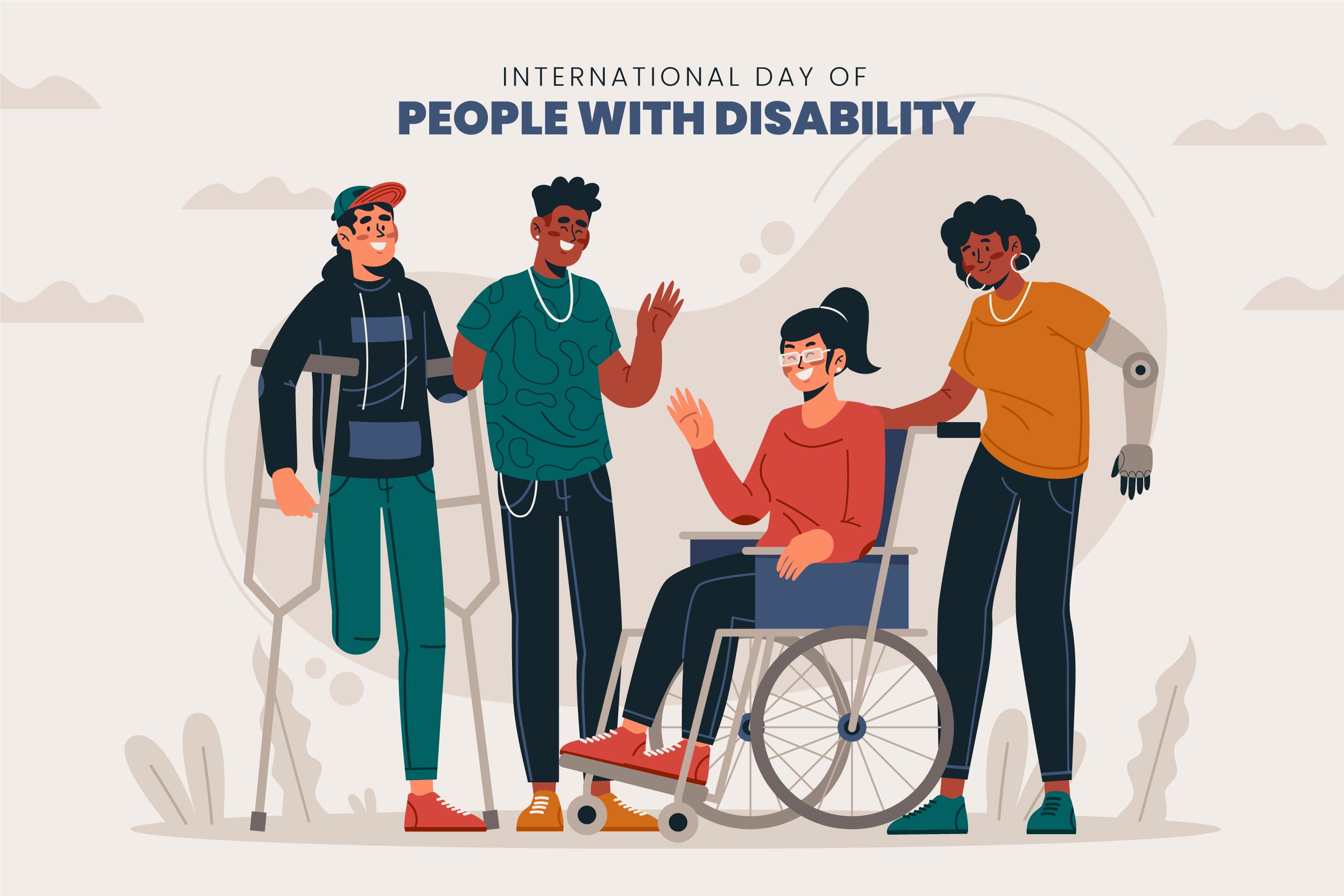 国际残疾人日宣传插画0