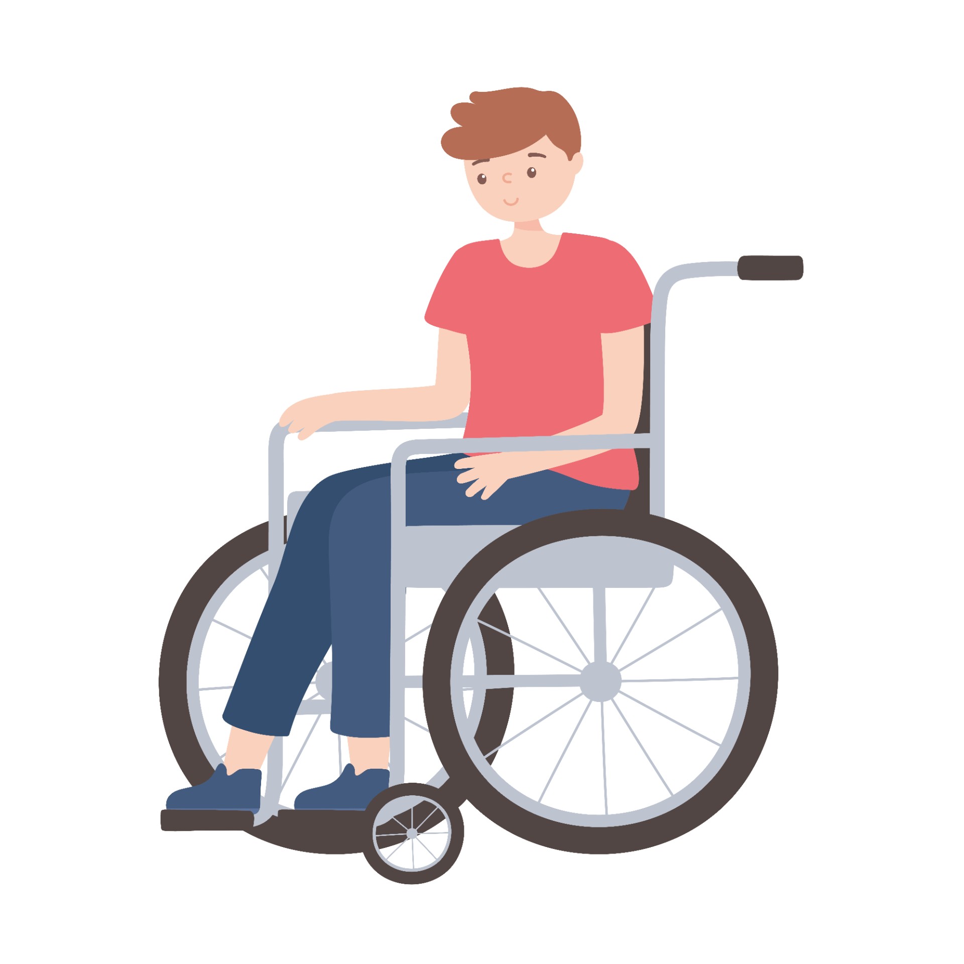 坐在轮椅上的残疾人插图0