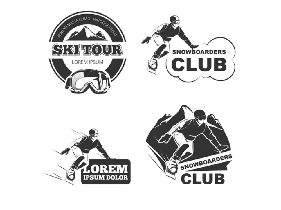 单板滑雪俱乐部logo标志0