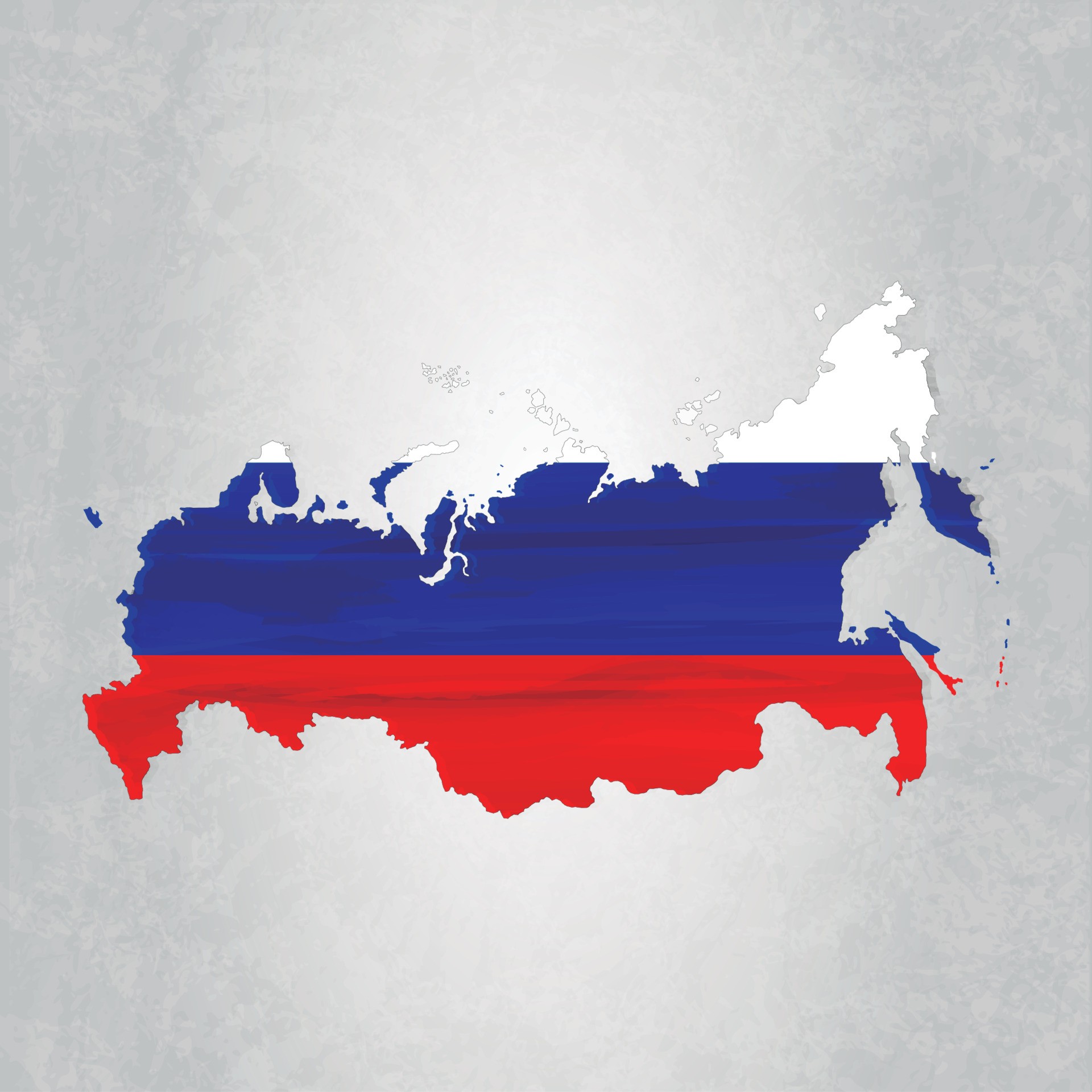 俄罗斯地图与国旗插图0