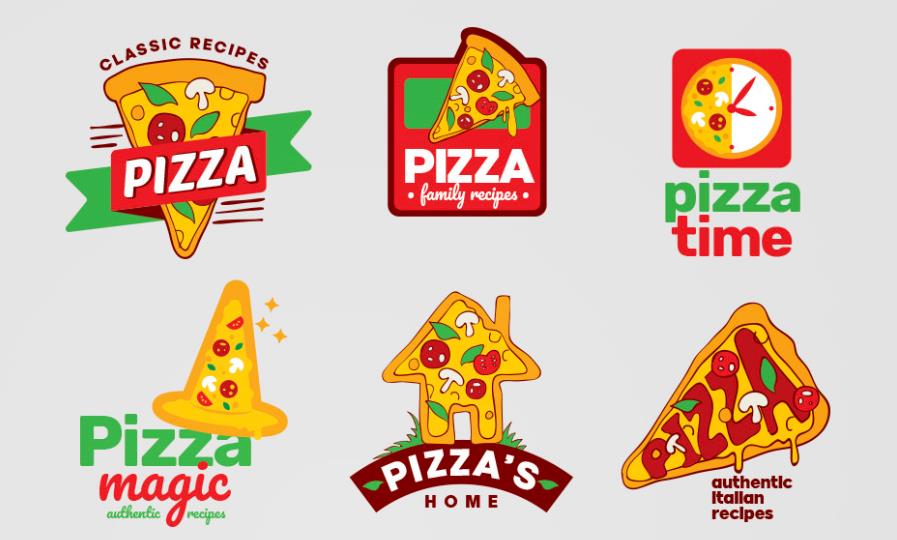 披萨logo标志设计0