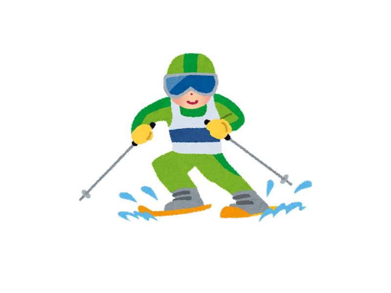 残奥会高山滑雪插画0