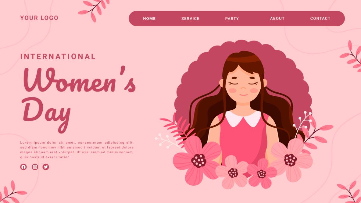三八妇女节网页首页模板0