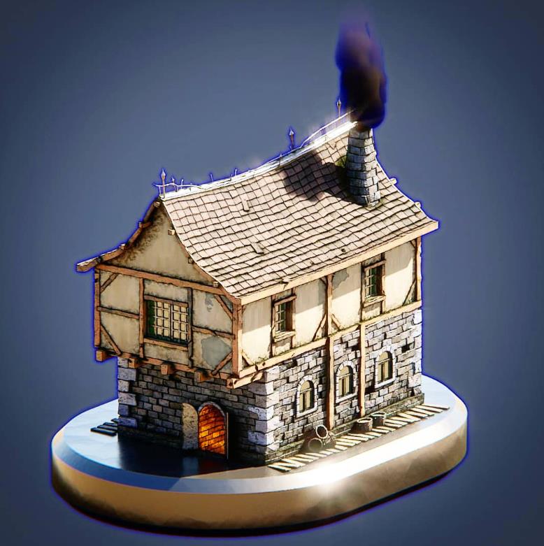 中世纪房子3d模型0