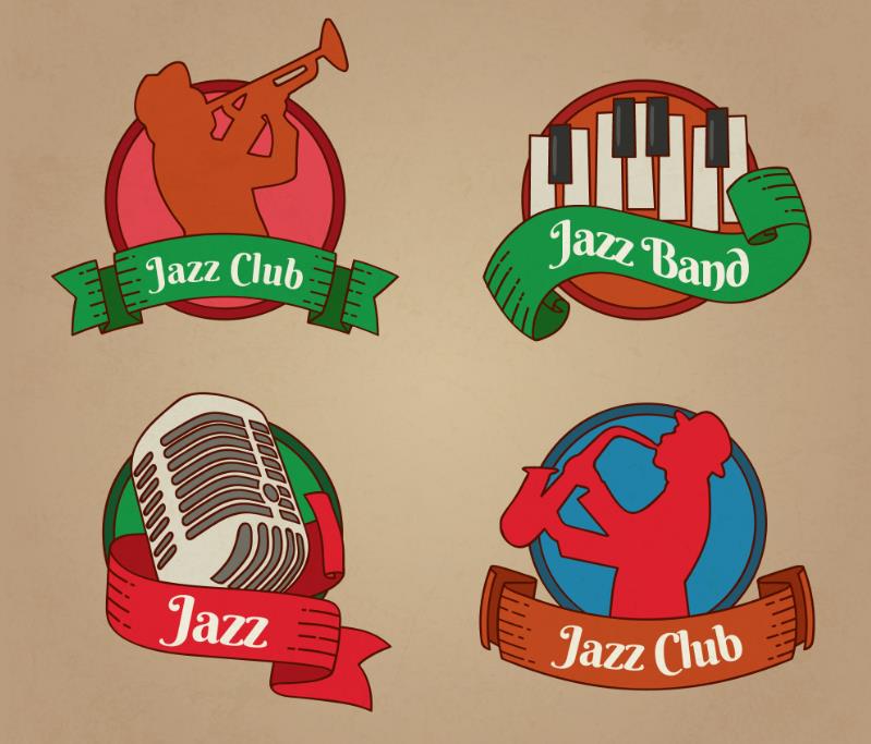 复古爵士音乐logo标志0