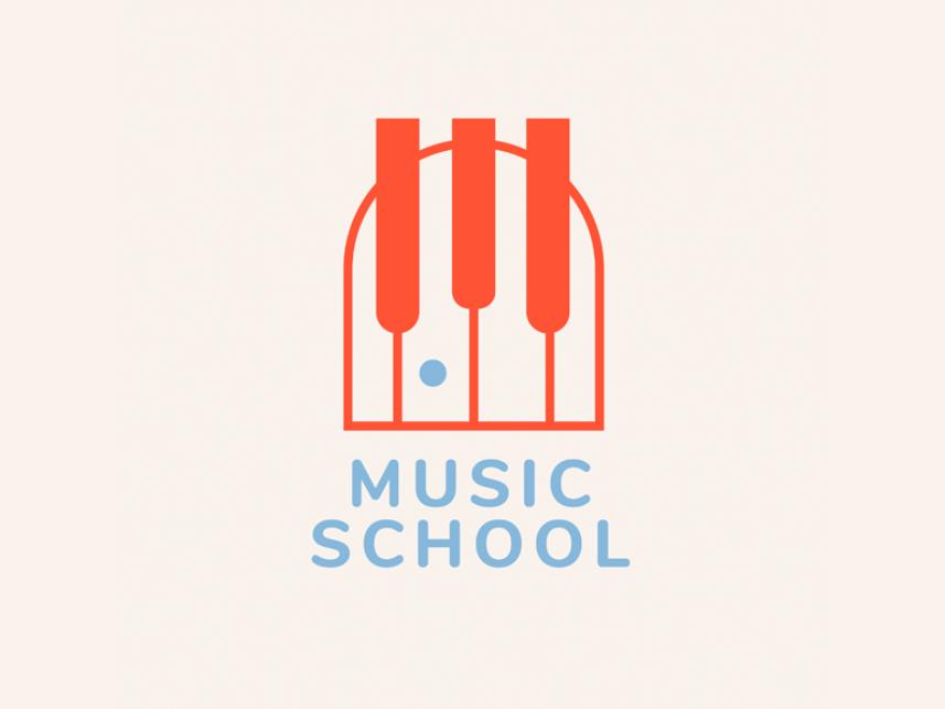 音乐学校标志设计logo0