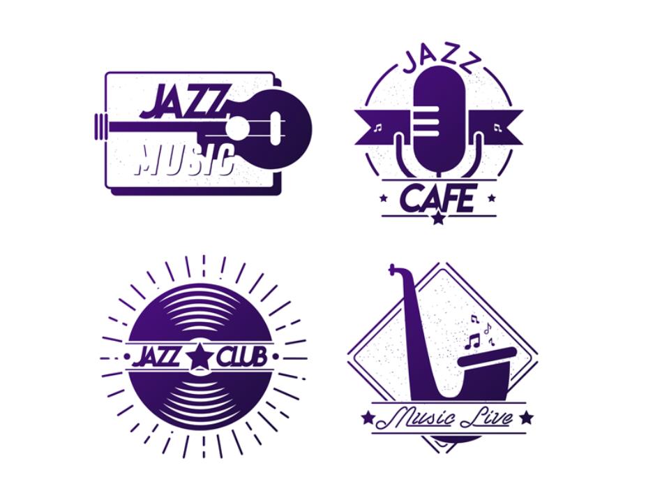 紫色爵士音乐logo标志0
