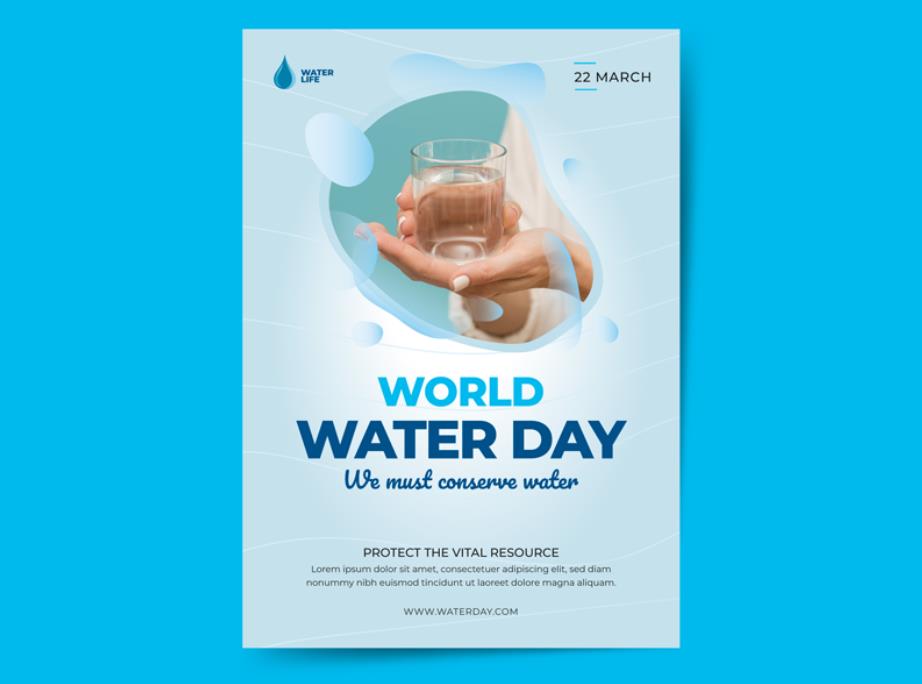 世界水日中国水周海报模板0