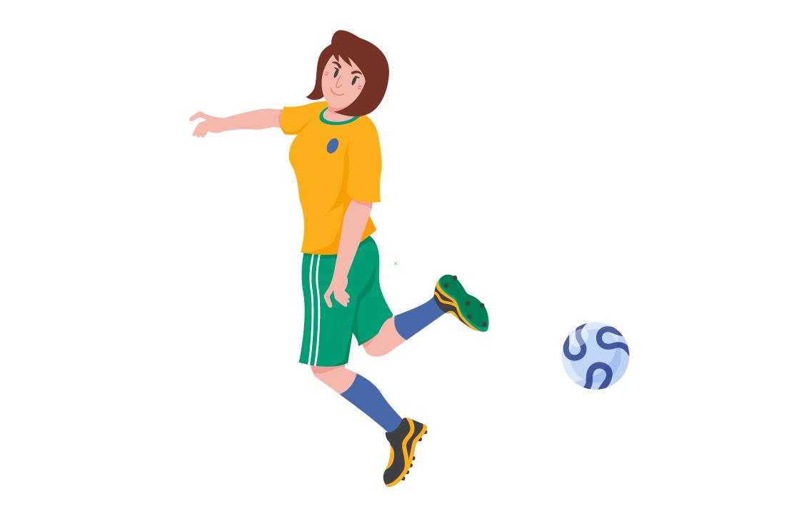 女足世界杯插画0