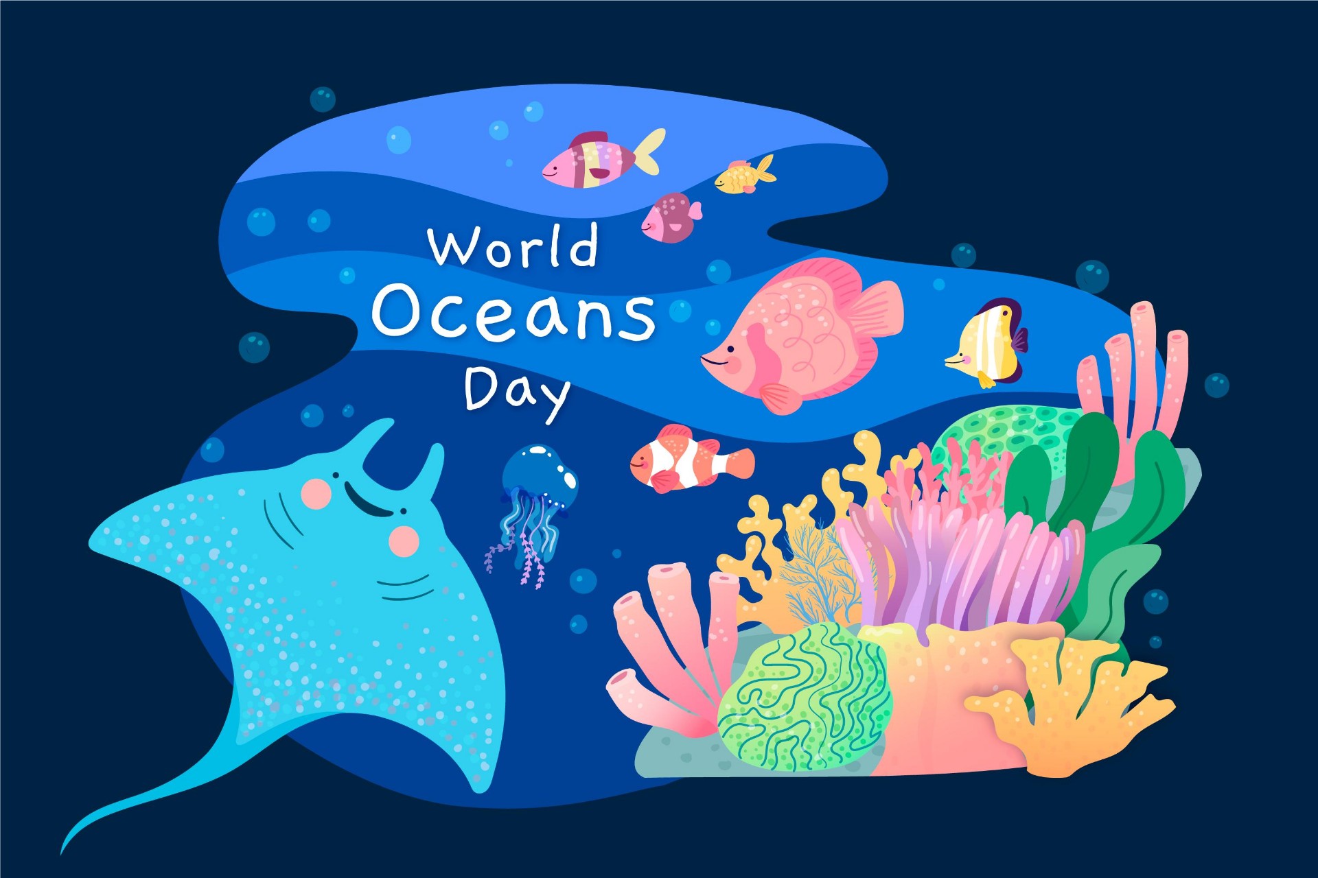 世界水日保护海洋动物0
