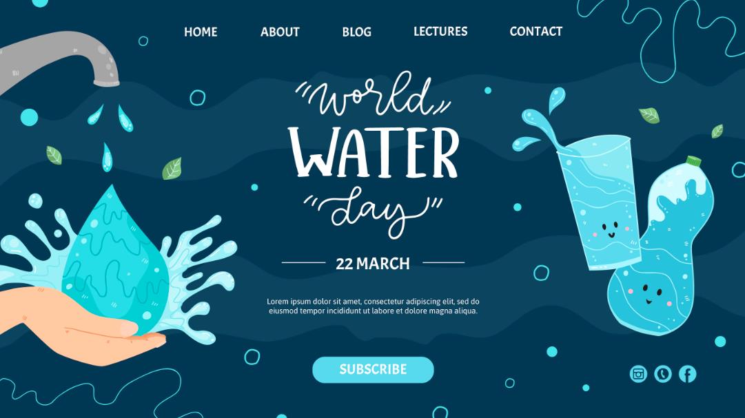 世界水日中国水周网页模板0