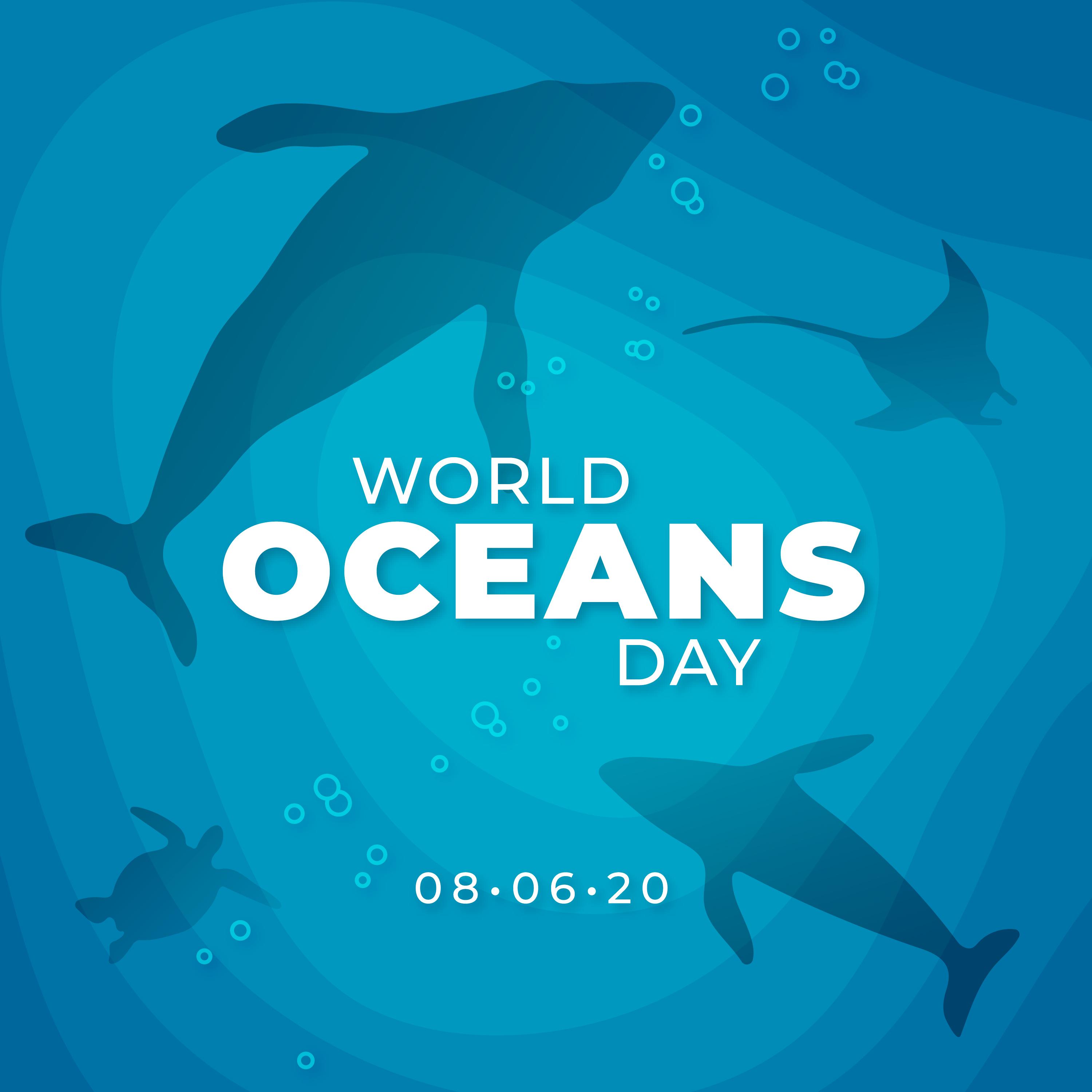 世界水日保护海洋插画0