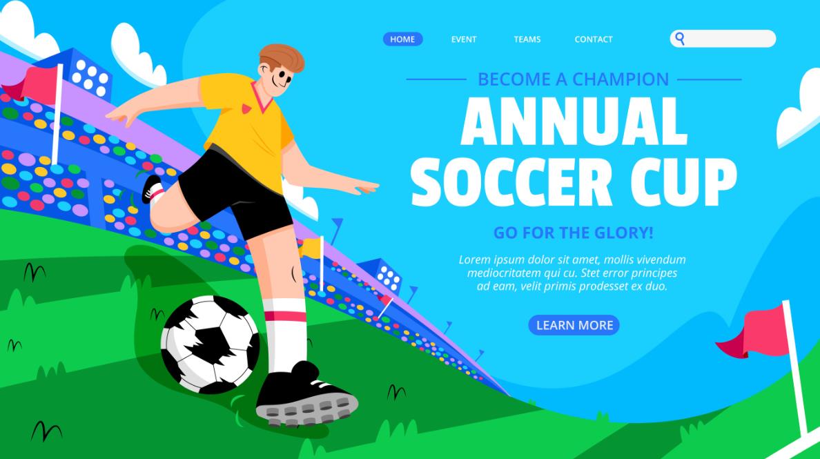 足球世界杯网页设计模板0