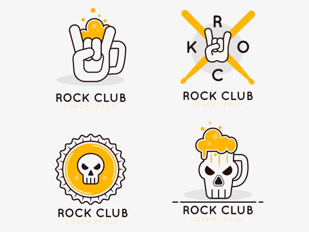 摇滚音乐俱乐部logo设计0