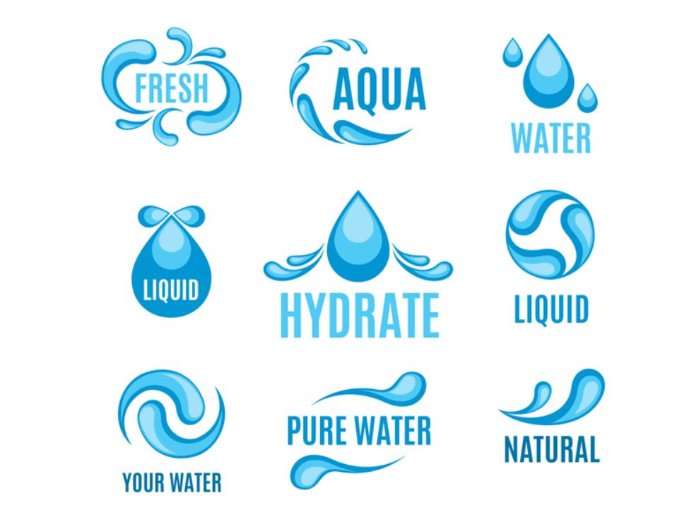 世界水日水滴元素logo0