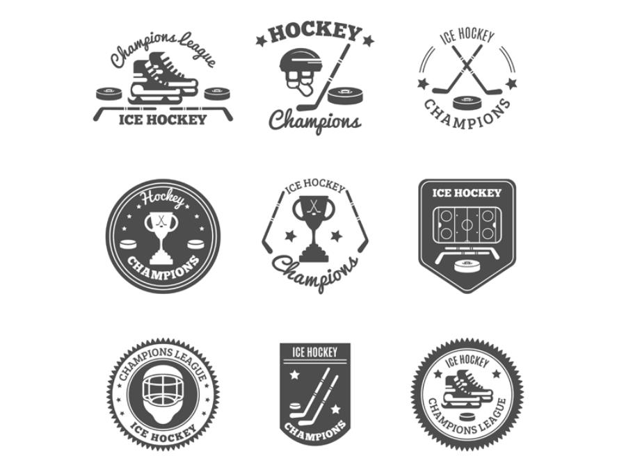 冰球运动logo设计图案0