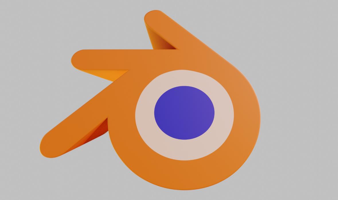 Blender软件logo模型0