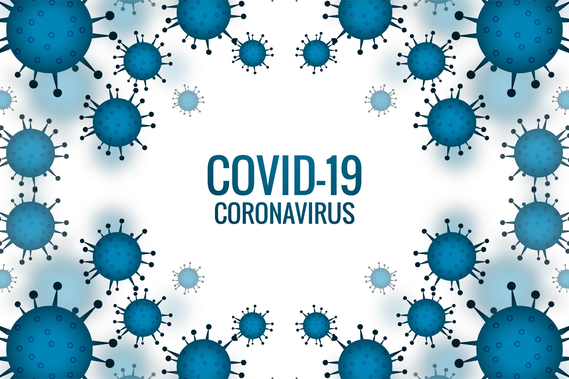 蓝色Covid-19病毒细胞插图0