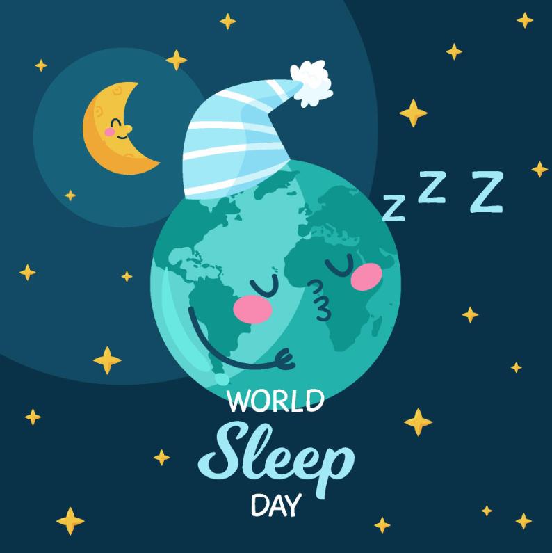 2022世界睡眠日主题插画0