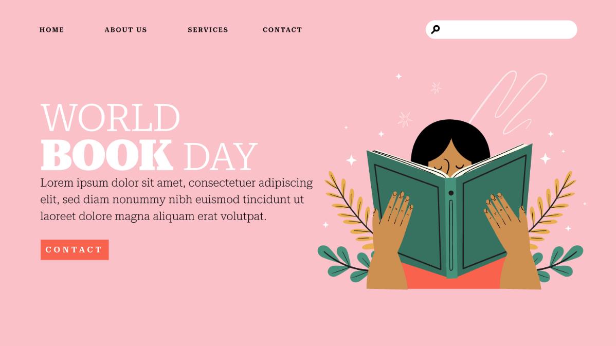 世界读书日活动首页设计模板0