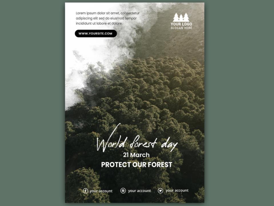 世界森林日环保主题海报0