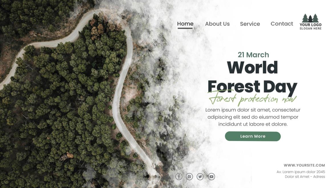 世界森林日网页设计模板0