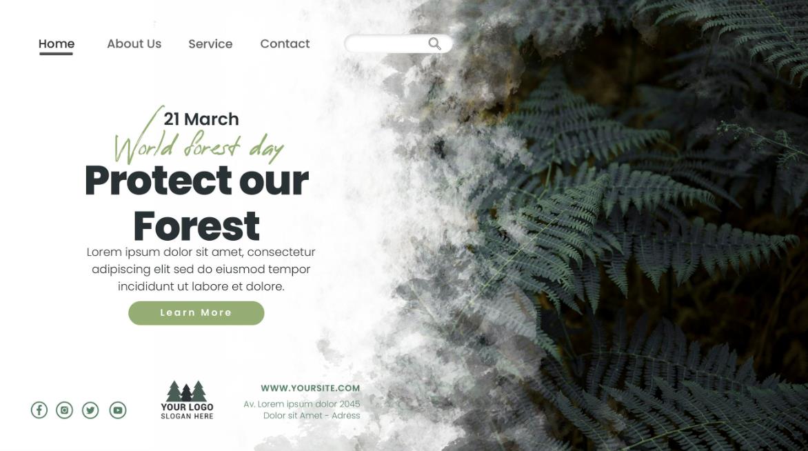 3月21日世界森林日网页模板0