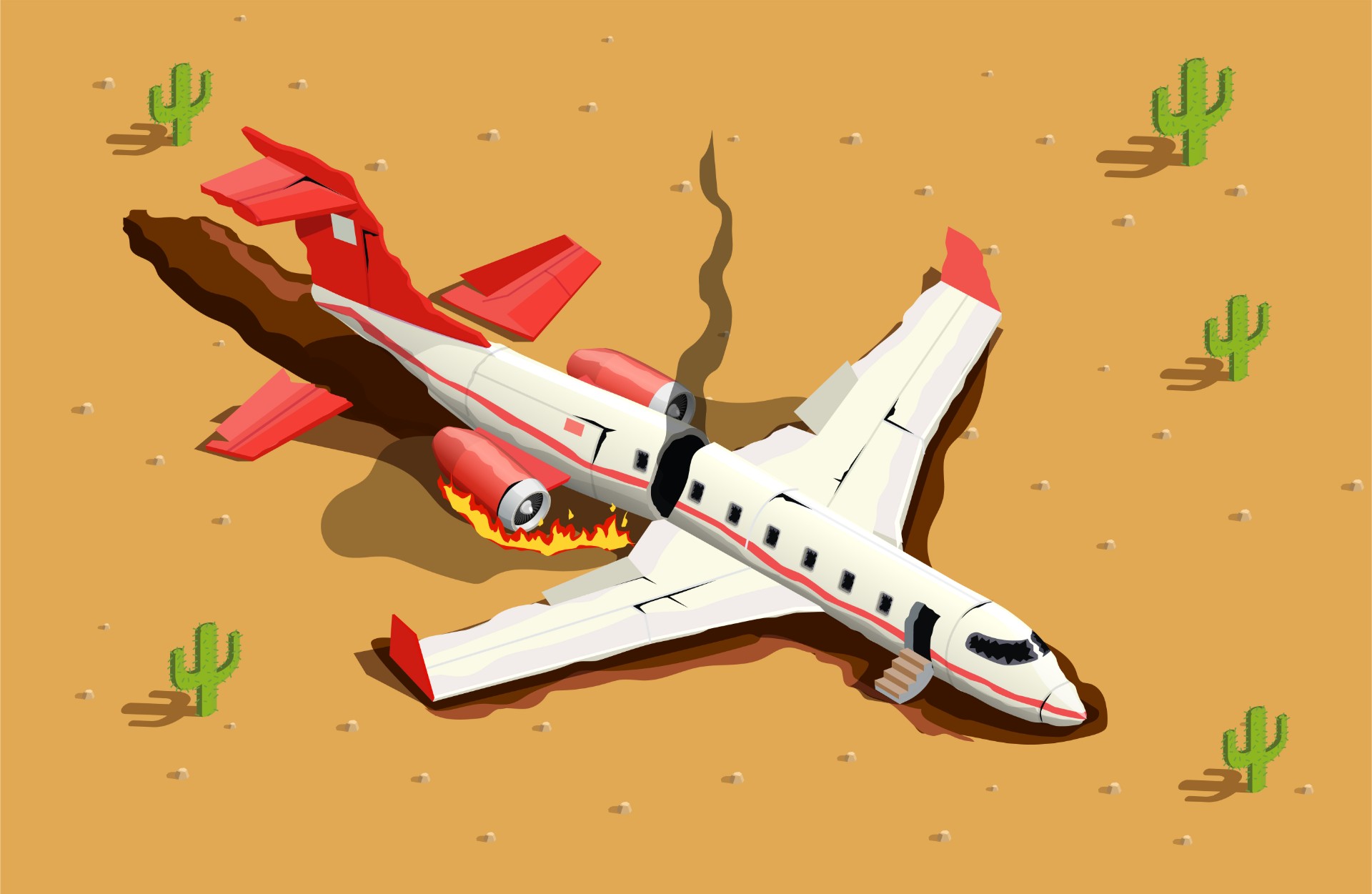 飞机坠毁场景插图0