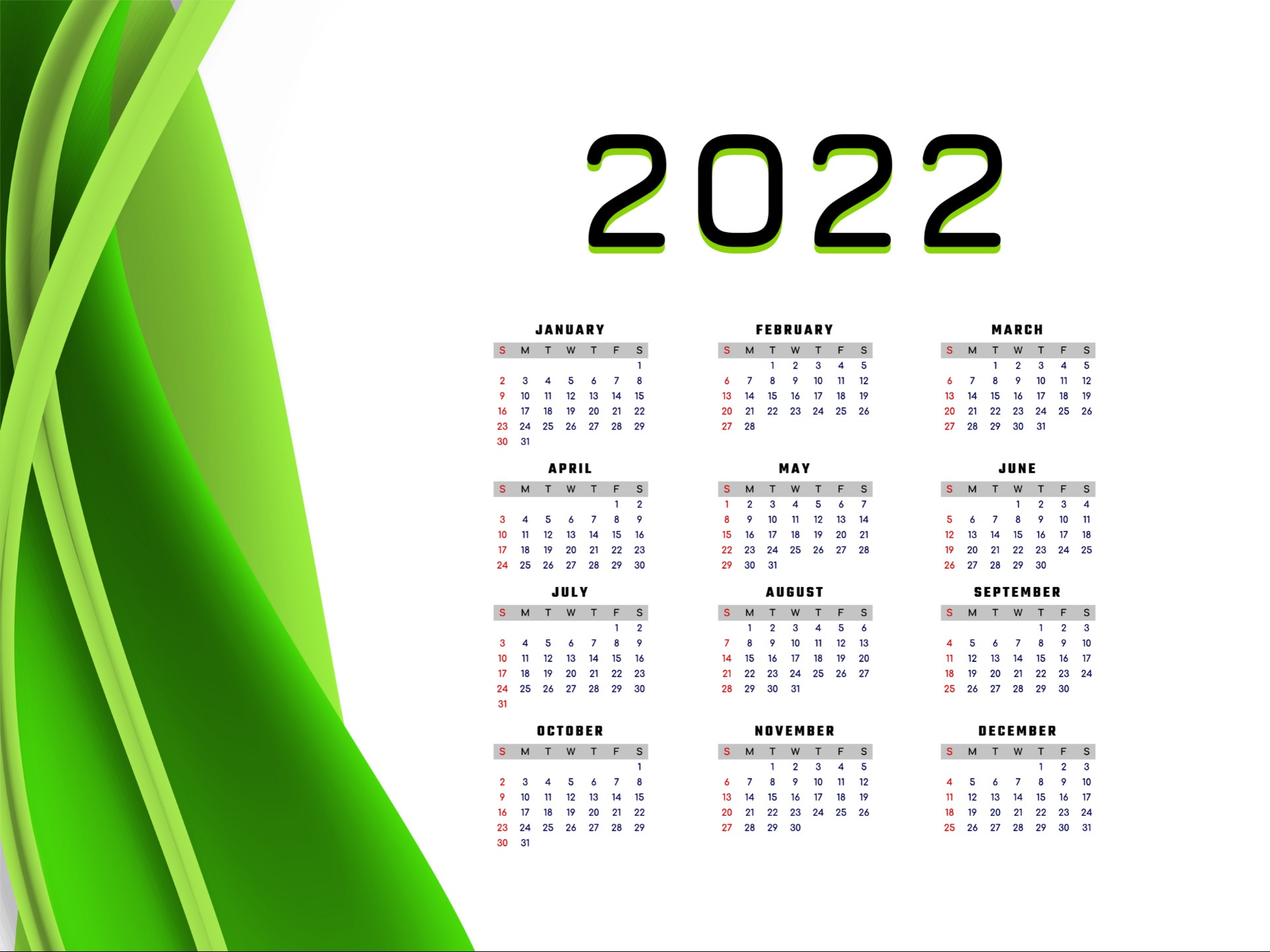 2022全年历高清0