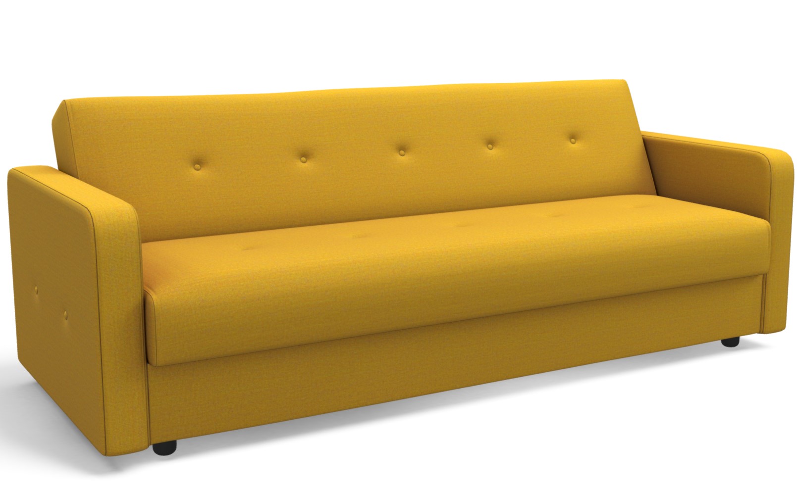 黄色沙发床三维模型0