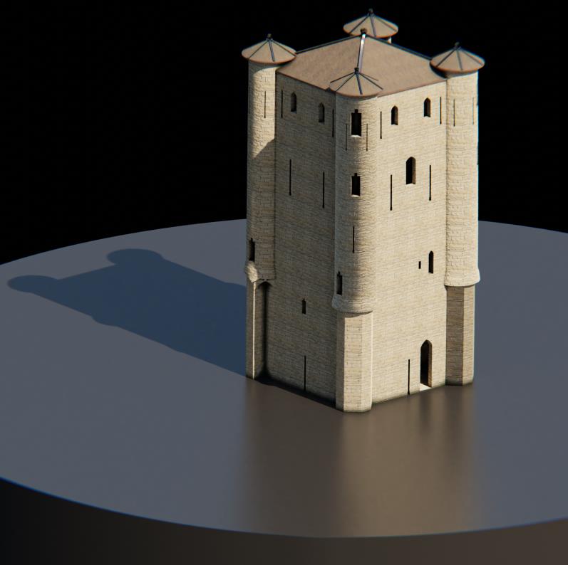 简约欧式城堡3d模型0