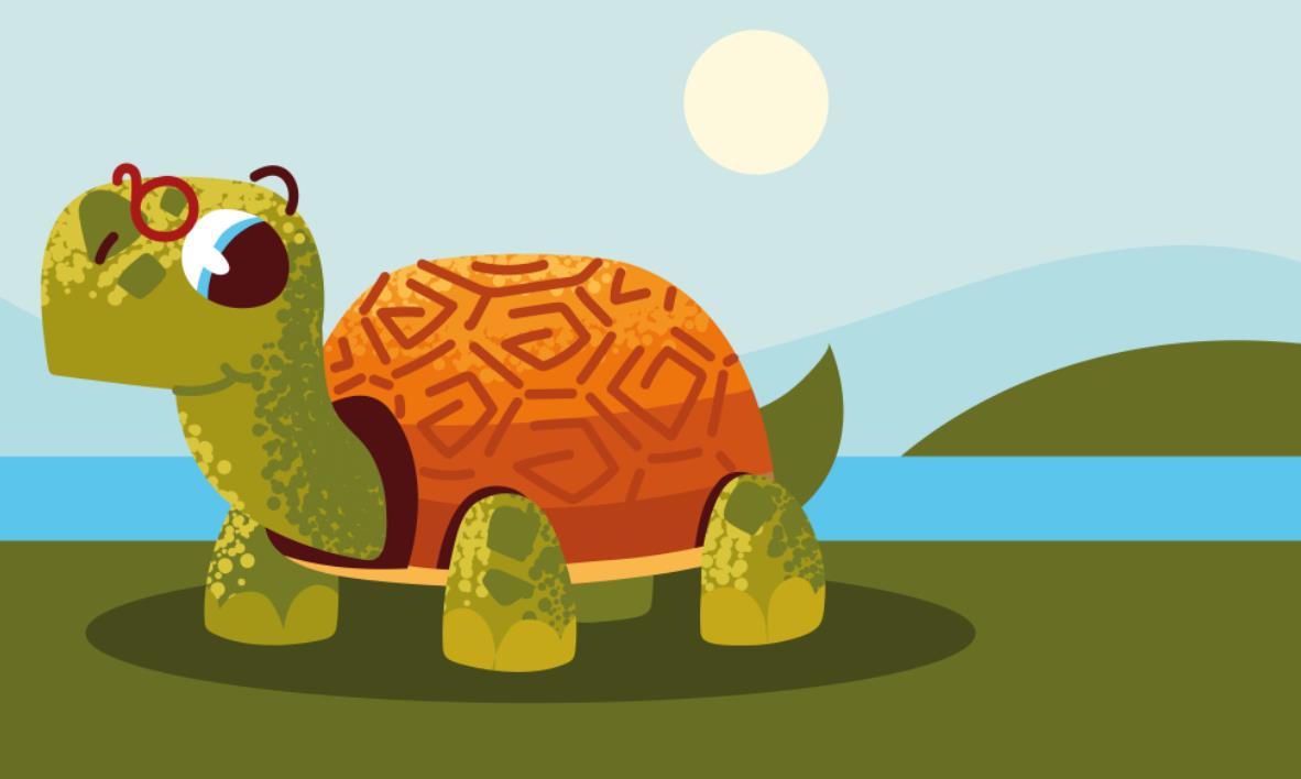 绿色小乌龟绘本插画0