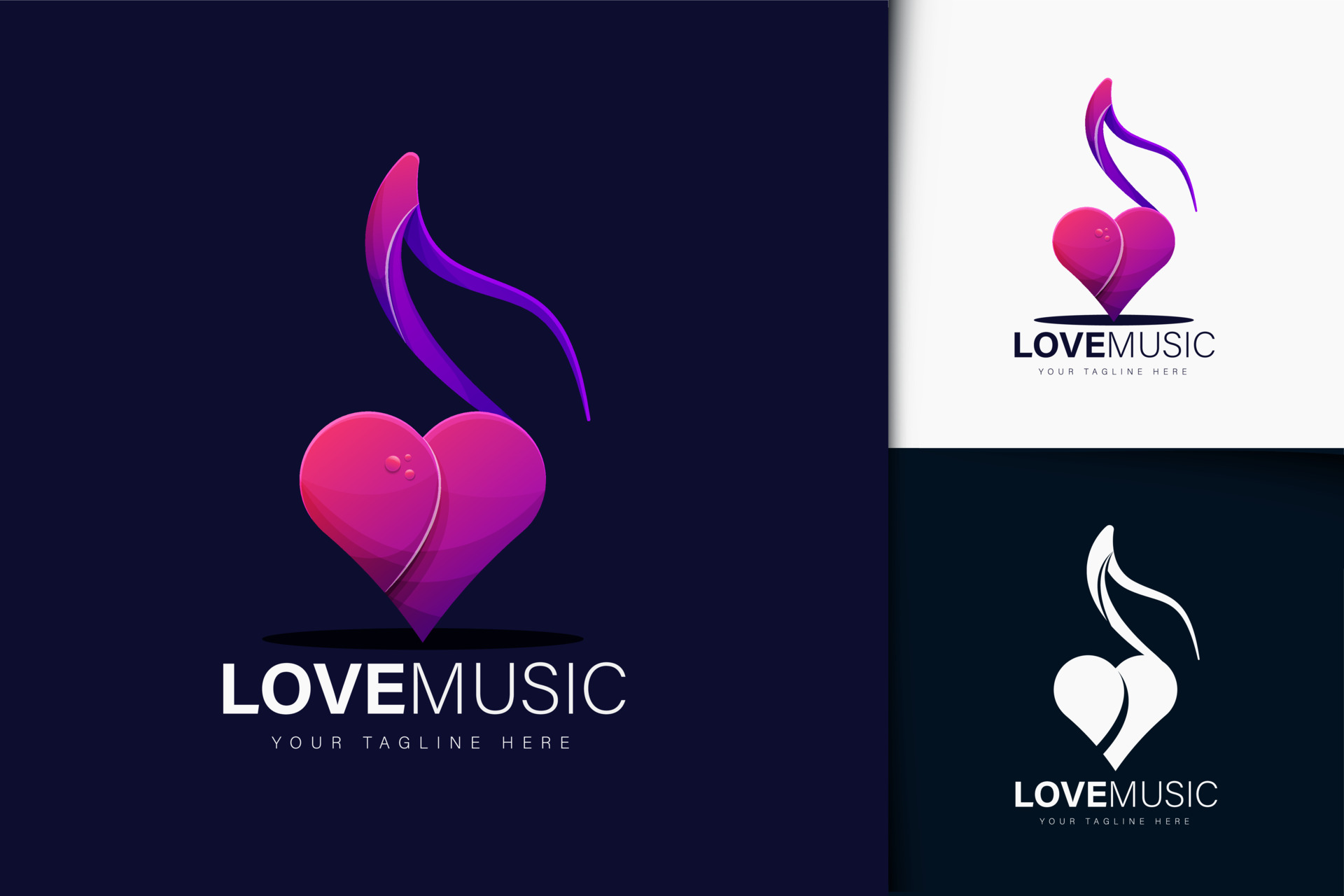 爱情音乐logo设计0
