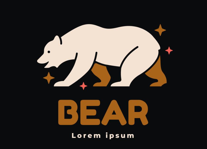 北极熊标志logo设计0