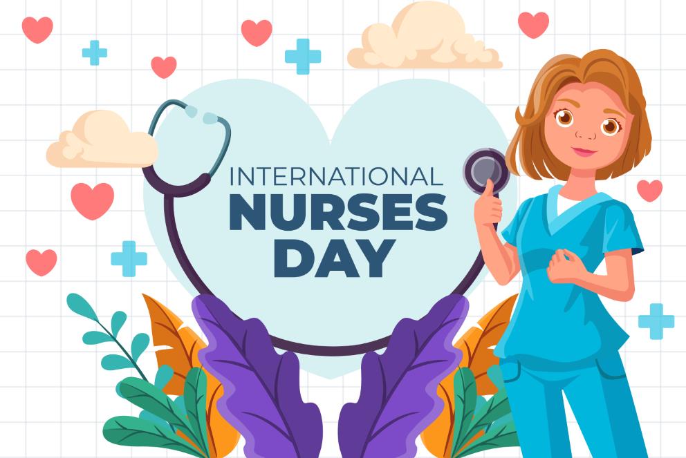 国际护士节主题插画0