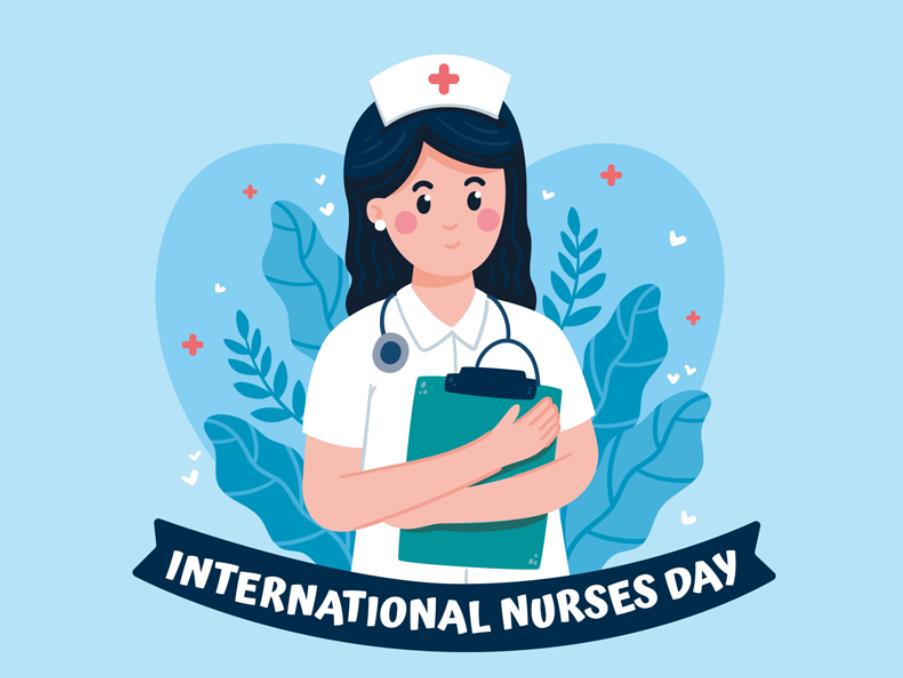 国际护士节贺卡插画0