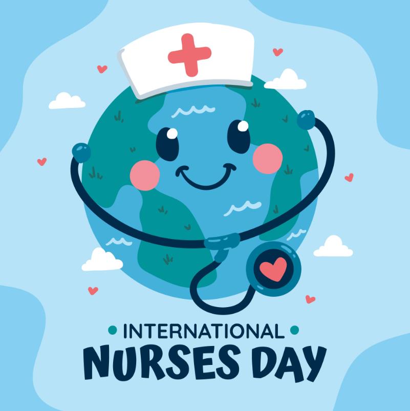 国际护士节地球护士插画0