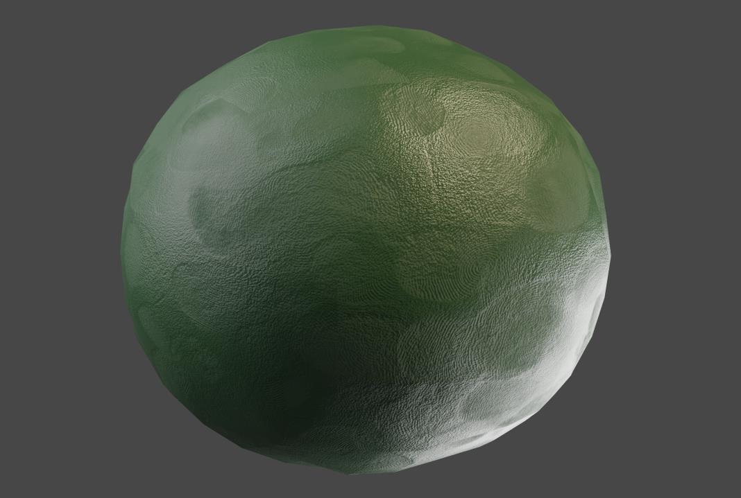 绿色球状粘土模型0
