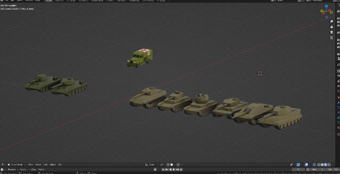 二战坦克3d模型0
