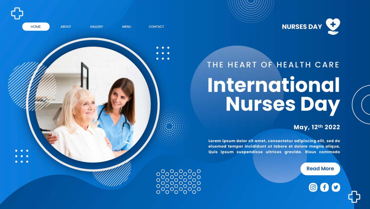 国际护士节专题网页模板0