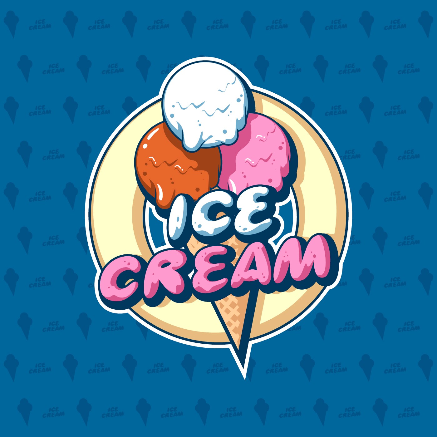 冰淇淋蛋筒店标志logo0