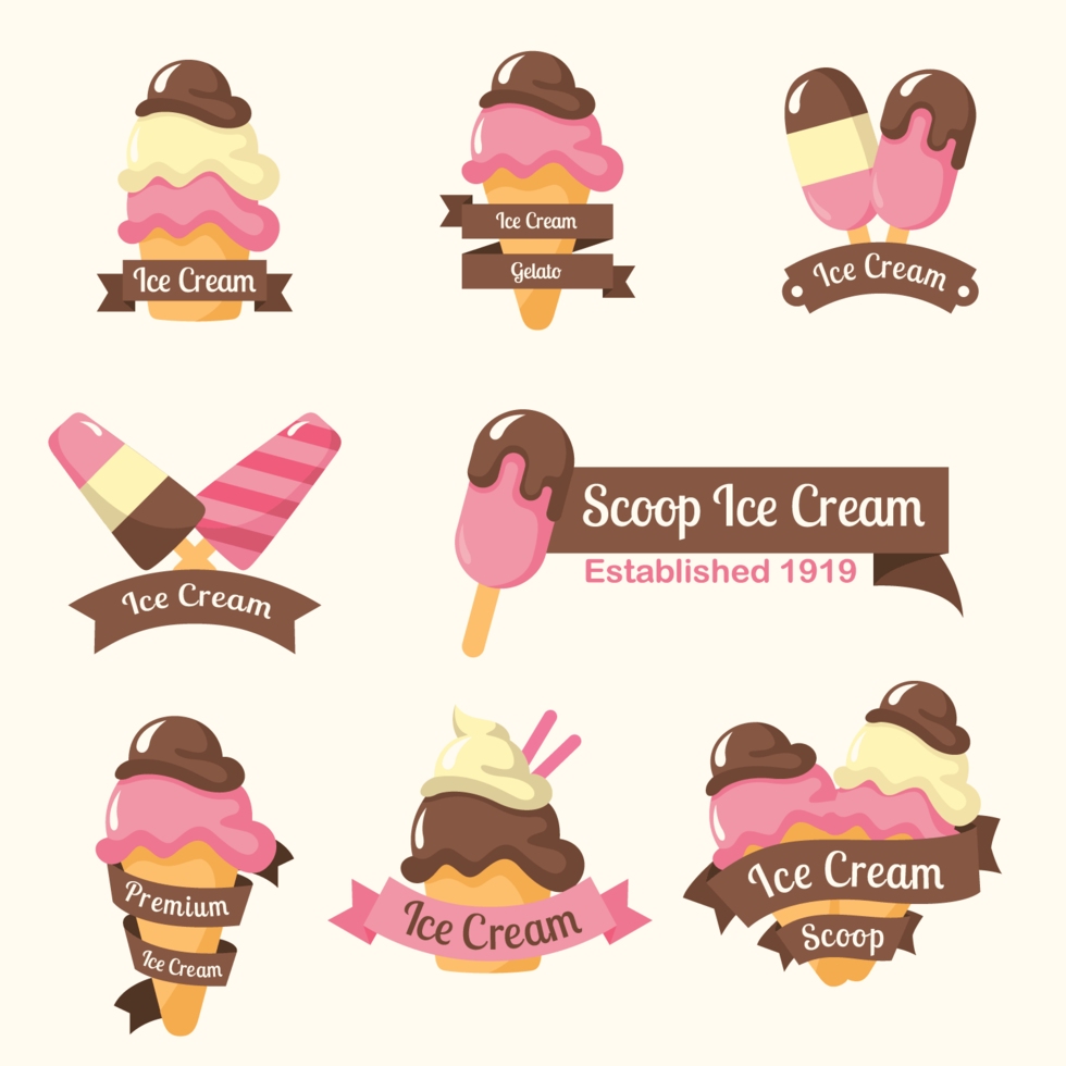 冰淇淋店logo设计0