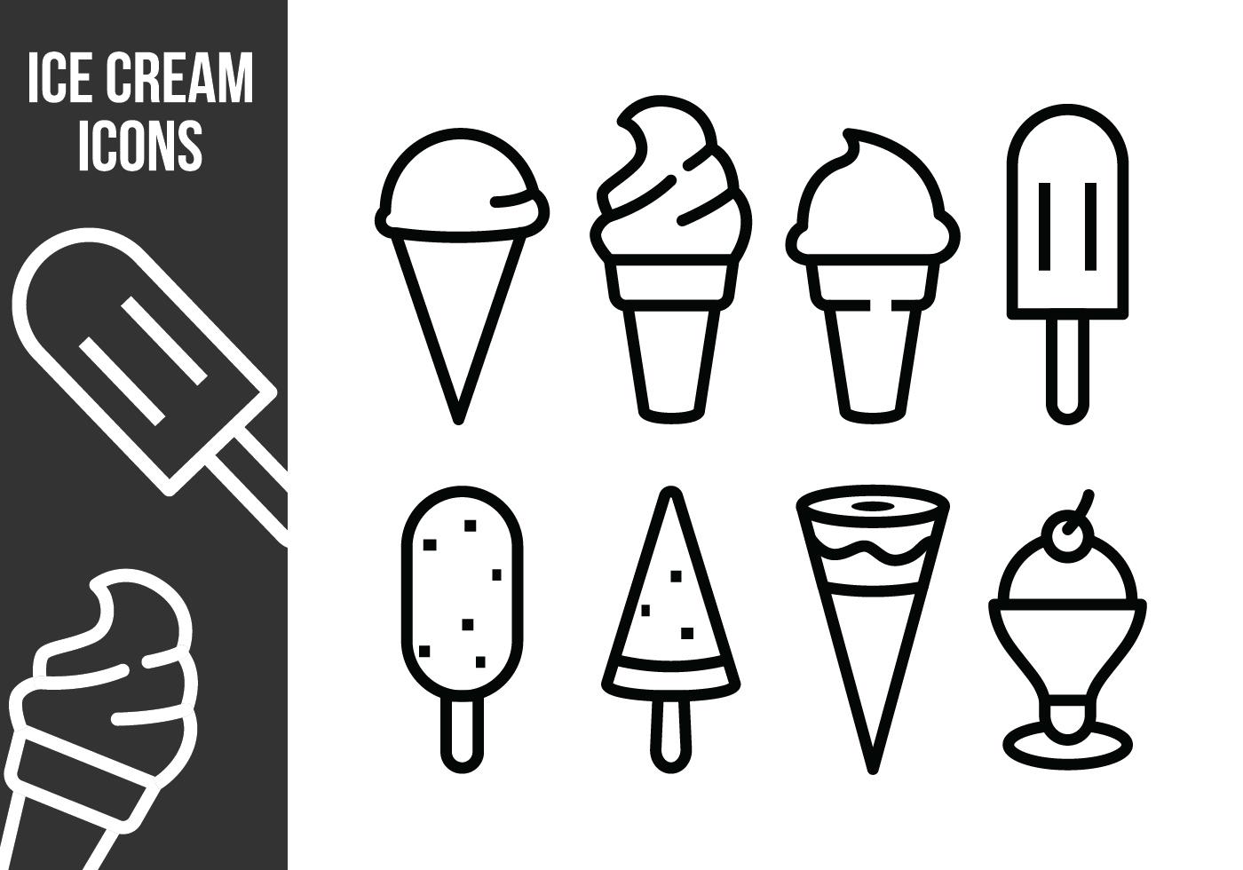冰淇淋线性图标0