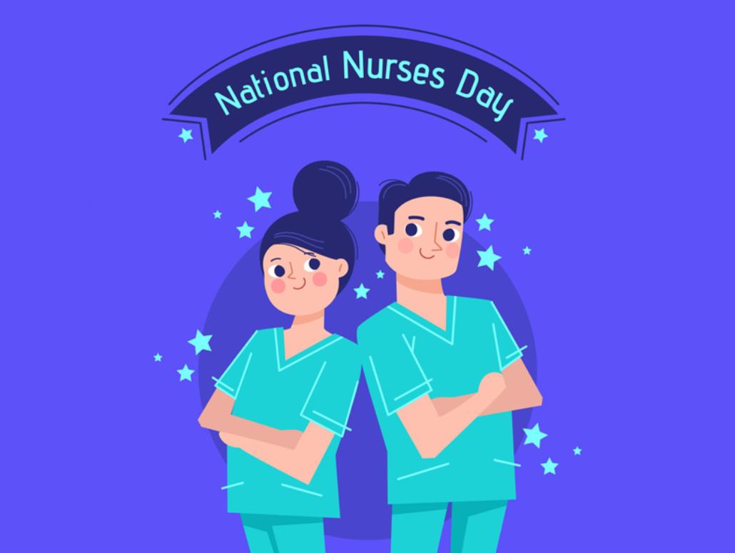 国际护士节的医护人员插画0