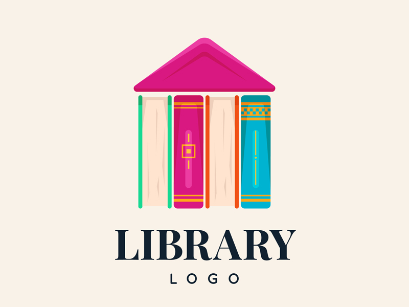 图书馆logo标志设计图片0