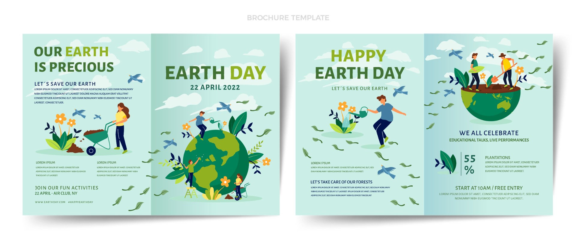 地球日环保小册子模板0