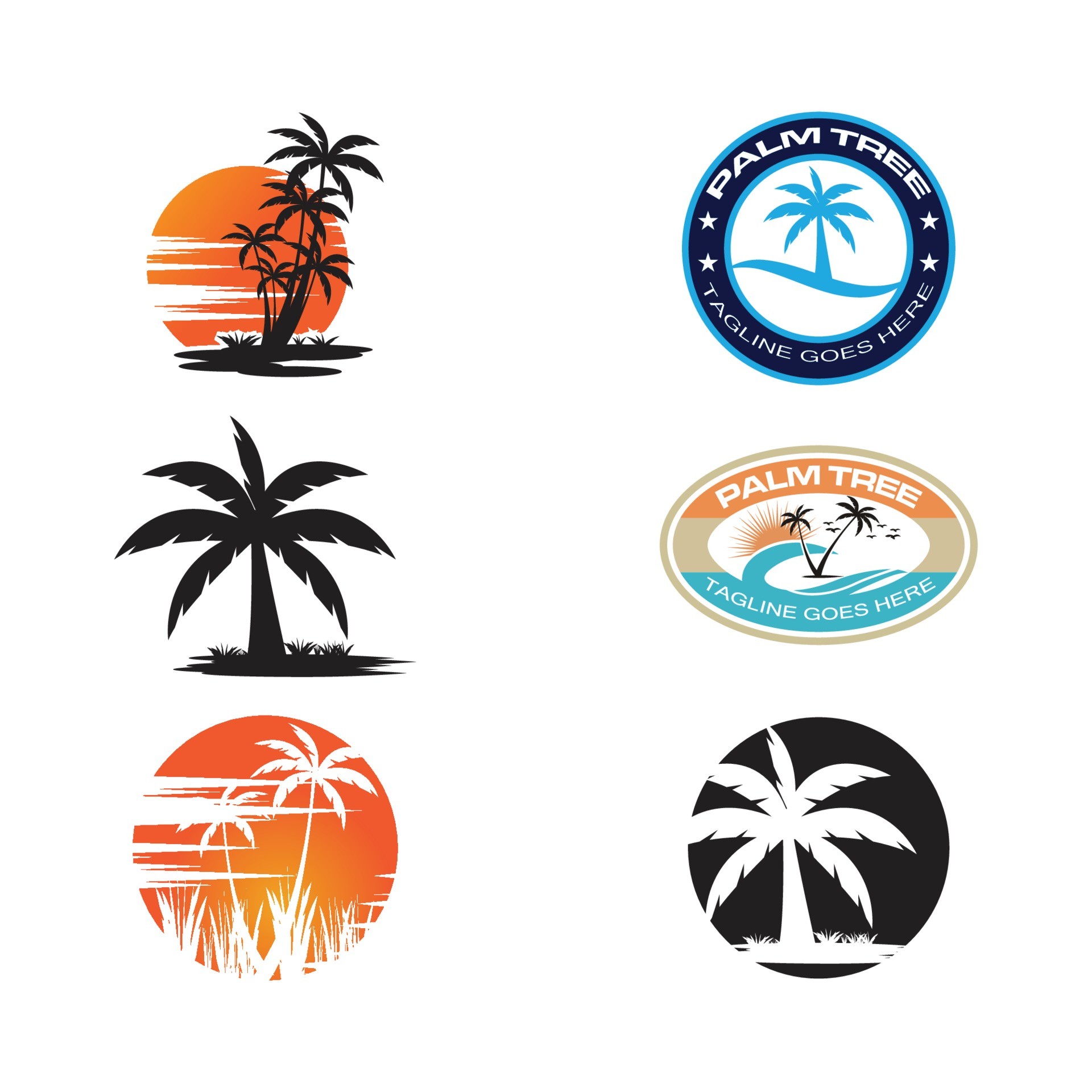 六种夏季徽标logo0