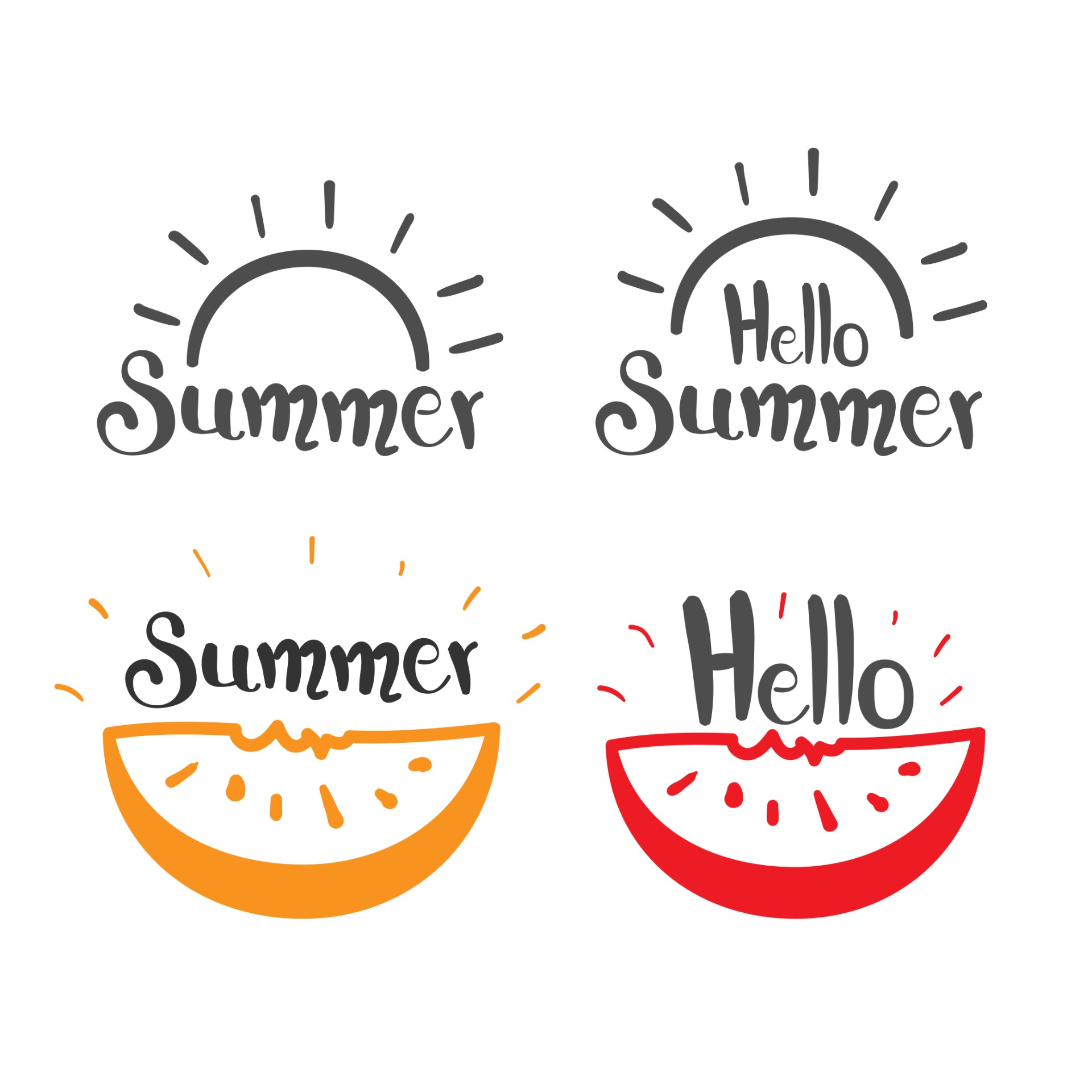 夏季水果徽标logo0