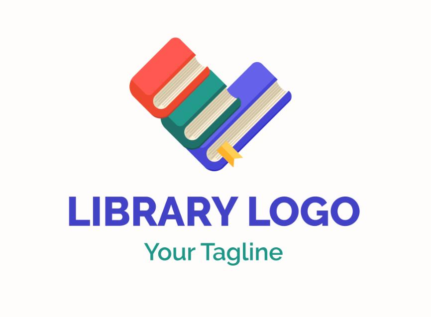图书馆标志logo设计0